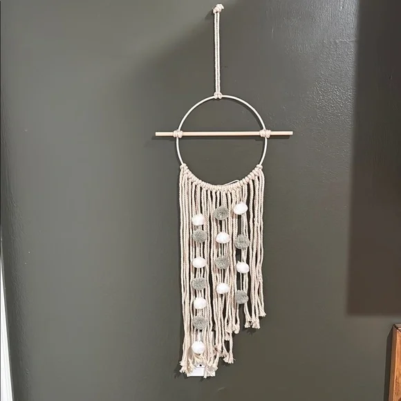 Bohemian Cream and Gray Wall Hanging Decor - Picture 2 of 4